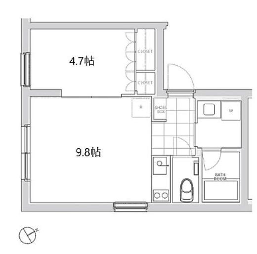 エスセナーリオ四谷坂町 202 間取り図