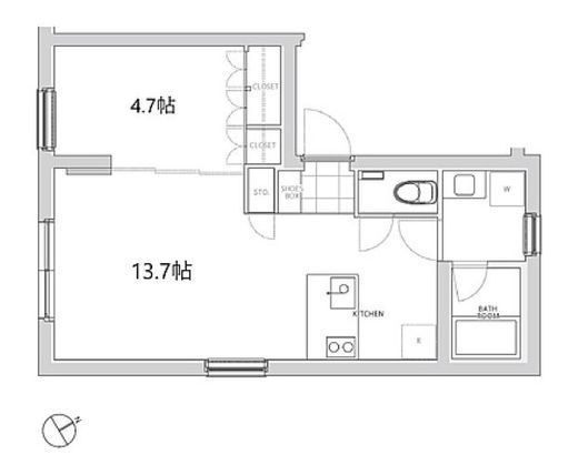 エスセナーリオ四谷坂町 302 間取り図