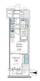 ベルファース錦糸町South 1004 間取り図