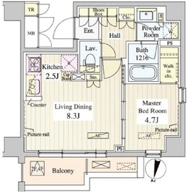 ル・シュクレ永福 (LeSucre永福) 411 間取り図