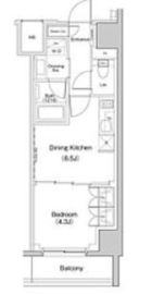 ザ・パークハビオ東長崎 703 間取り図