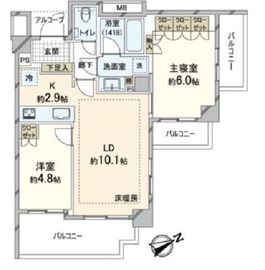 アールブラン新百合ケ丘 2階 間取り図