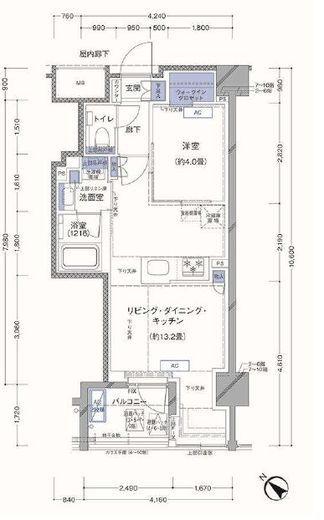 ラティエラ横濱大通り公園 602 間取り図