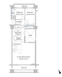 麻布市兵衛町ホームズ 2階 間取り図