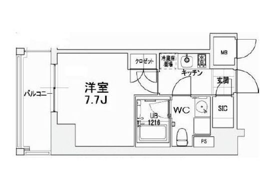 エスティメゾン王子 605 間取り図