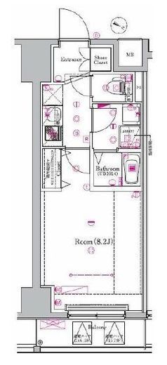 メイクスデザイン東十条 8階 間取り図