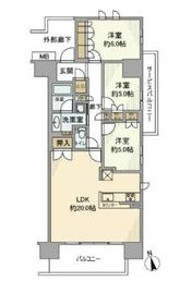 ファインシティ王子神谷リバー&フォレスト 11階 間取り図