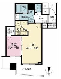 パークタワー晴海 46階 間取り図