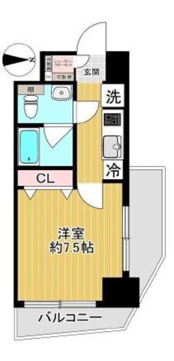 スパシエ蒲田グランドタワー 4階 間取り図