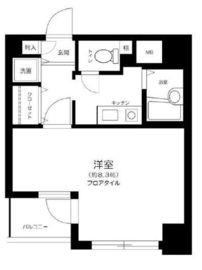 シンシア麻布十番 4階 間取り図