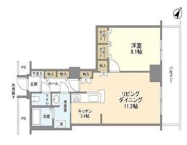 トルナーレ日本橋浜町 25階 間取り図