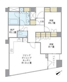 品川Vタワー タワー棟 27階 間取り図