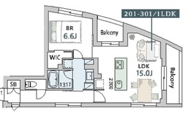 グランデュオ中目黒4 (GranDuo Nakameguro4) 201 間取り図