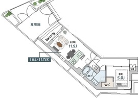 グランデュオ中目黒4 (GranDuo Nakameguro4) 104 間取り図