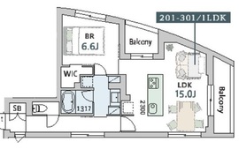 グランデュオ中目黒4 (GranDuo Nakameguro4) 301 間取り図
