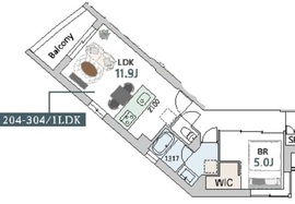 グランデュオ中目黒4 (GranDuo Nakameguro4) 304 間取り図