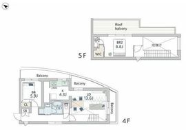 グランデュオ中目黒4 (GranDuo Nakameguro4) 401 間取り図