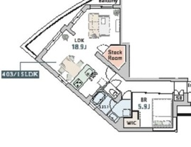 グランデュオ中目黒4 (GranDuo Nakameguro4) 403 間取り図