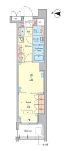 RJRプレシア千鳥 608 間取り図
