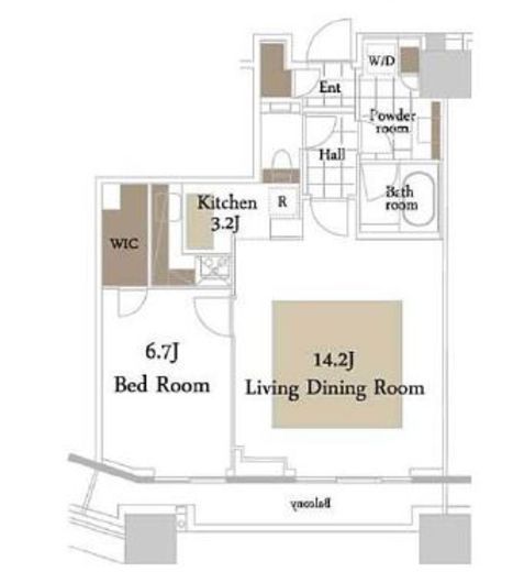 コンシェリア西新宿タワーズウエスト 8階 間取り図