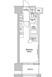 ザ・パークハビオ上北沢 206 間取り図