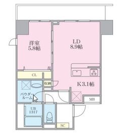 ミ・レコルテ新横浜 1005 間取り図