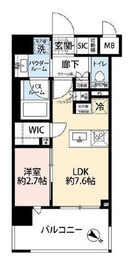 グラサージュ横濱リヴィエール 5階 間取り図