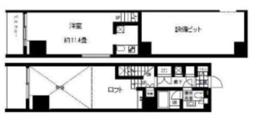 ボルト東新宿 806 間取り図
