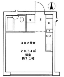 ベルファース芝パルク 402 間取り図