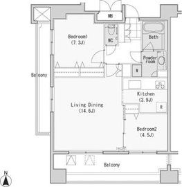 レジディア西麻布 1101 間取り図