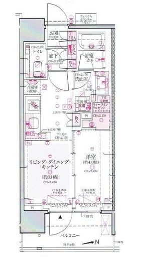 クレヴィア上野御徒町 3階 間取り図