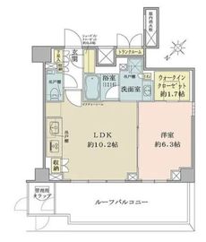 ザ・パークワンズ目黒不動前 6階 間取り図
