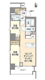 ルジェンテ上野黒門町 1104 間取り図