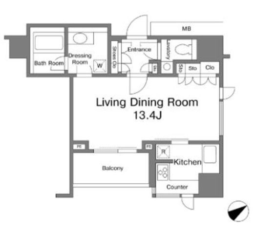 南青山テラス常盤松フォレスト 6階 間取り図