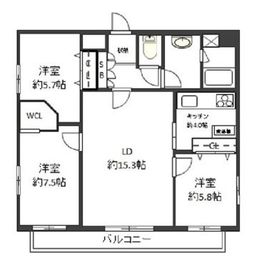 スパッジオ上野東 801 間取り図