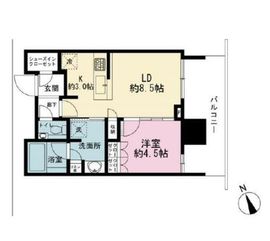 ブランズタワー芝浦 11階 間取り図