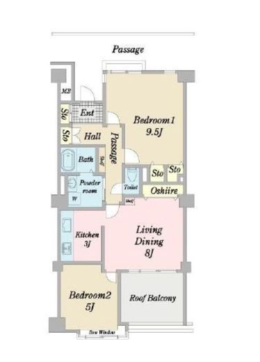 シーリアお台場 3-5-410 間取り図