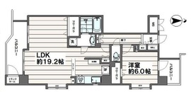 イトーピア神楽坂 5階 間取り図