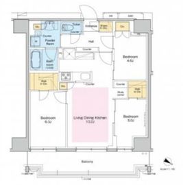 プラウドフラット両国サウス 617 間取り図