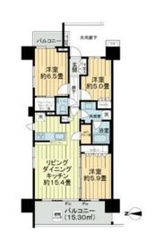 シティハウス多摩川テラス 7階 間取り図