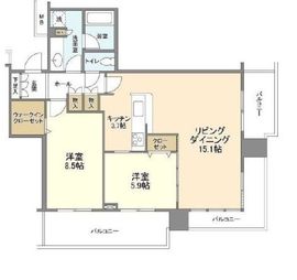リガーレ日本橋人形町 20階 間取り図