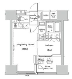 ザ・パークハビオ人形町レジデンス 803 間取り図