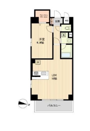 ベルメゾン若林 501 間取り図