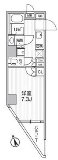 シーズンフラッツ浅草 1001 間取り図