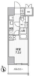 シーズンフラッツ浅草 202 間取り図