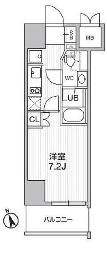 シーズンフラッツ浅草 1002 間取り図