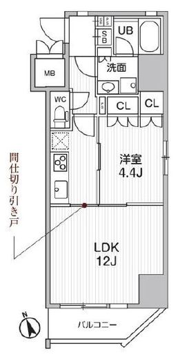 シーズンフラッツ浅草 203 間取り図