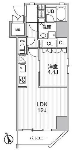 シーズンフラッツ浅草 1203 間取り図