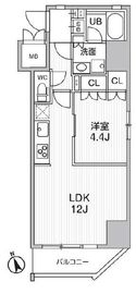シーズンフラッツ浅草 1203 間取り図