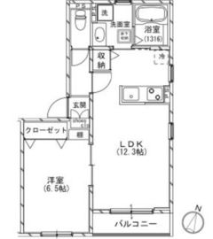 パークヴィレッジ阿佐ヶ谷 E102 間取り図